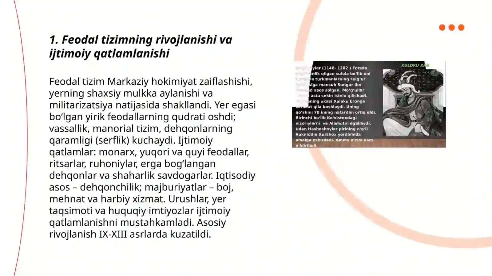 Rivojlangan õrta asrlar davlatlari taraqqiyoti va tanazzuli sabablari 3