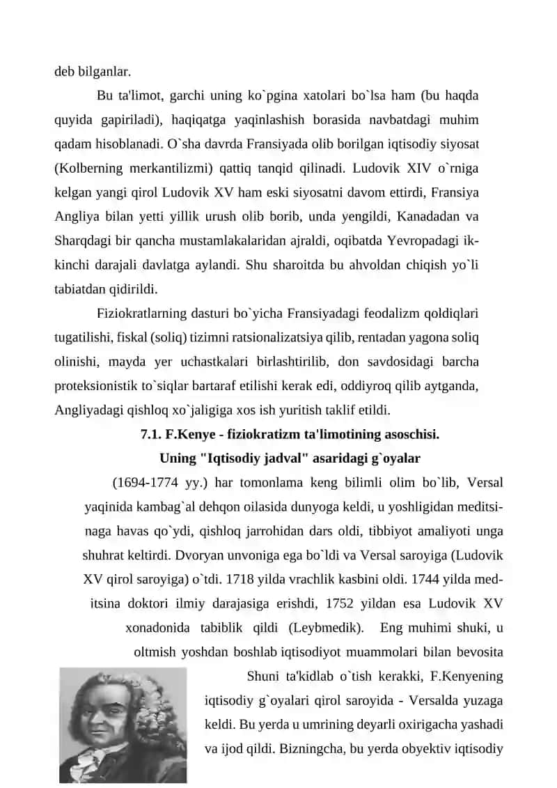 FIZIOKRATIZM IQTISODIY TA'LIMOTI 3