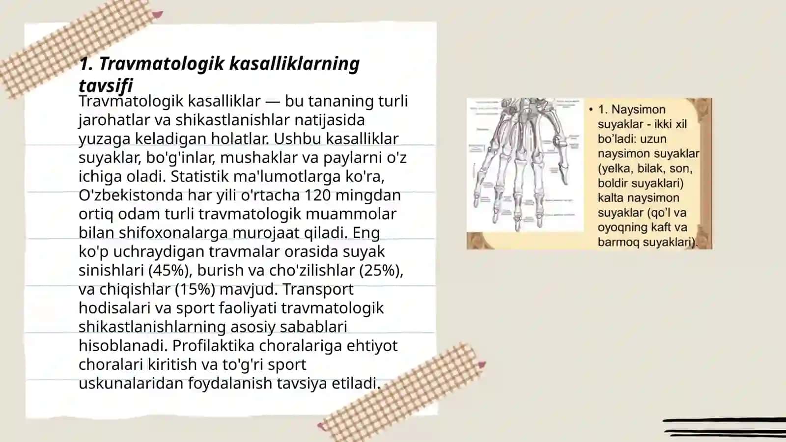 Travmatologik kasalliklar haqida tushuncha 3