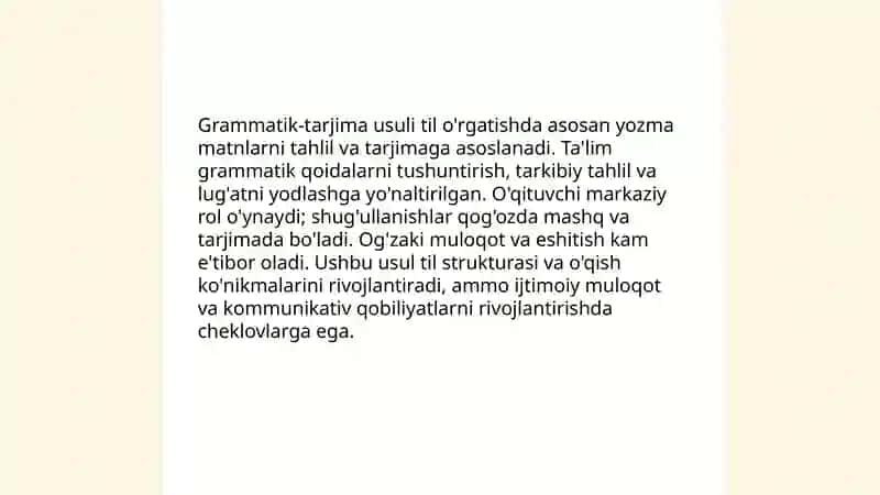 Tillarni o’rganishda qo’llaniladigan metodlar 3