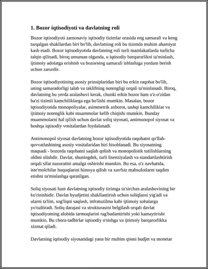 IQTISODIYOT, BOZOR VA IQTISODIY SIYOSAT 3