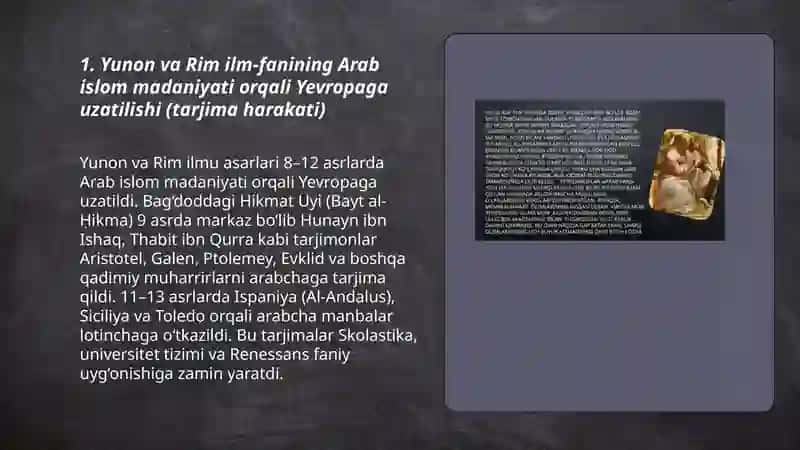 Arab islom madaniyatining Yevropa va jahon madaniyatiga ta’siri 3