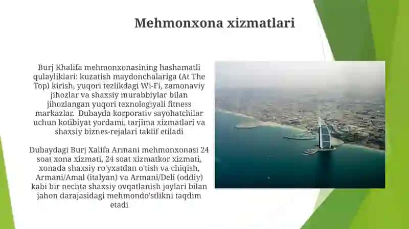 Dubaining eng yirik mehmonxonasi Burj Khalifa 3
