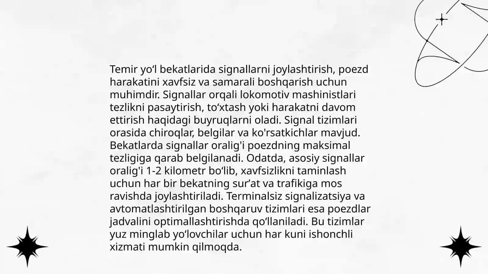 Temir yoʻl bekat yo'llariga signallar va chegara qoziqchalarini 3