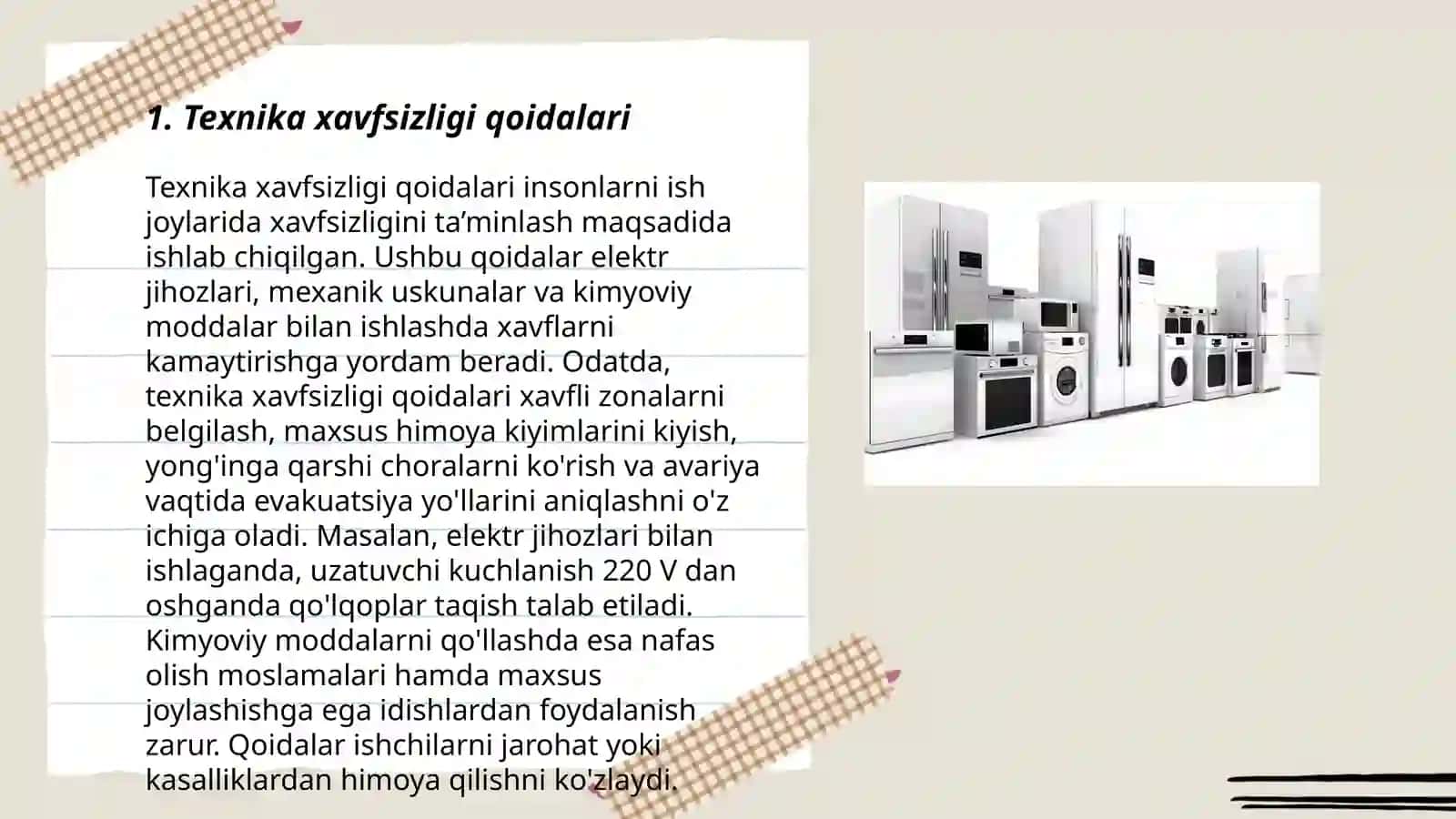 Texnika xavfsizligi qoidalari 3