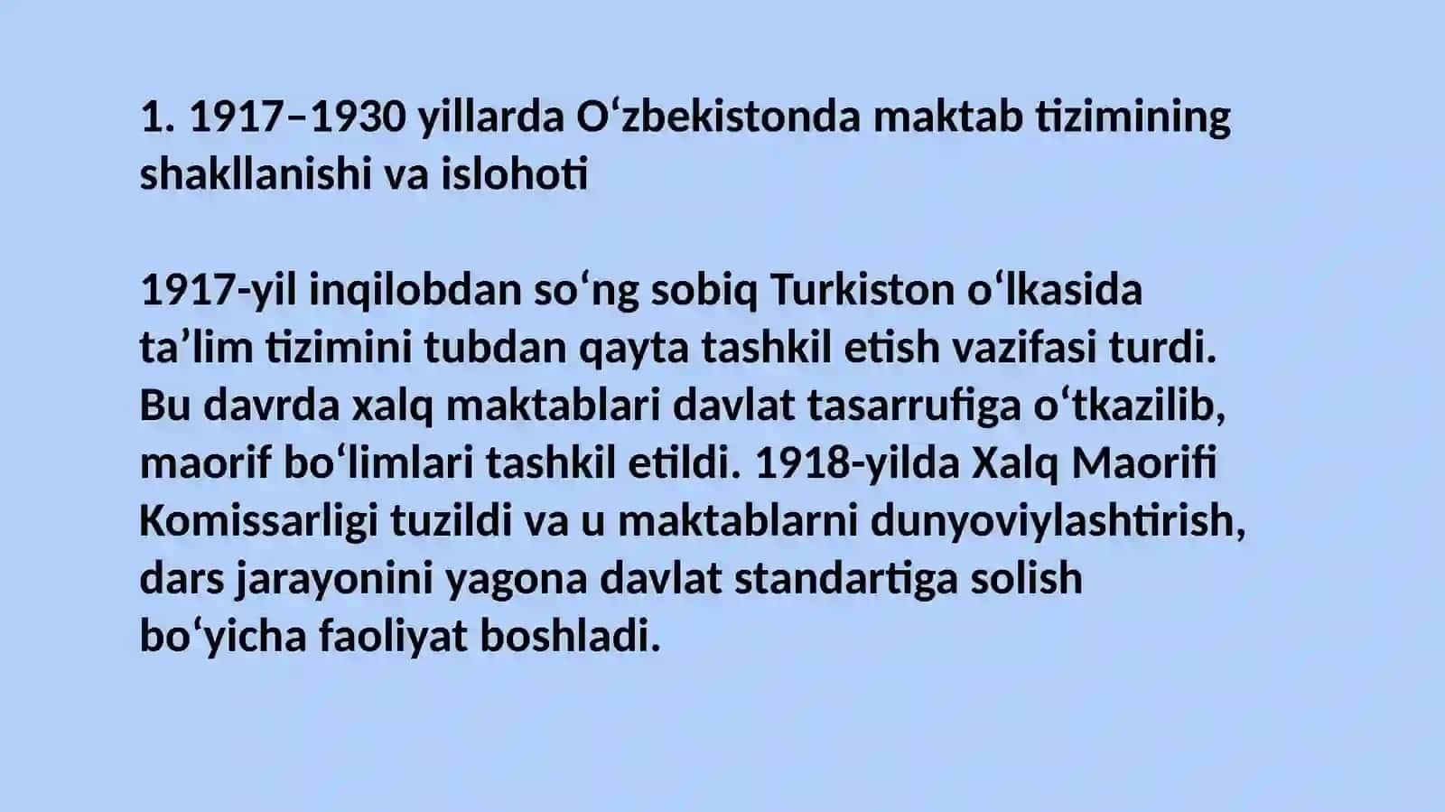 1917-1945 yillarda Õzbekistonda maktab va pedagogika fani 3