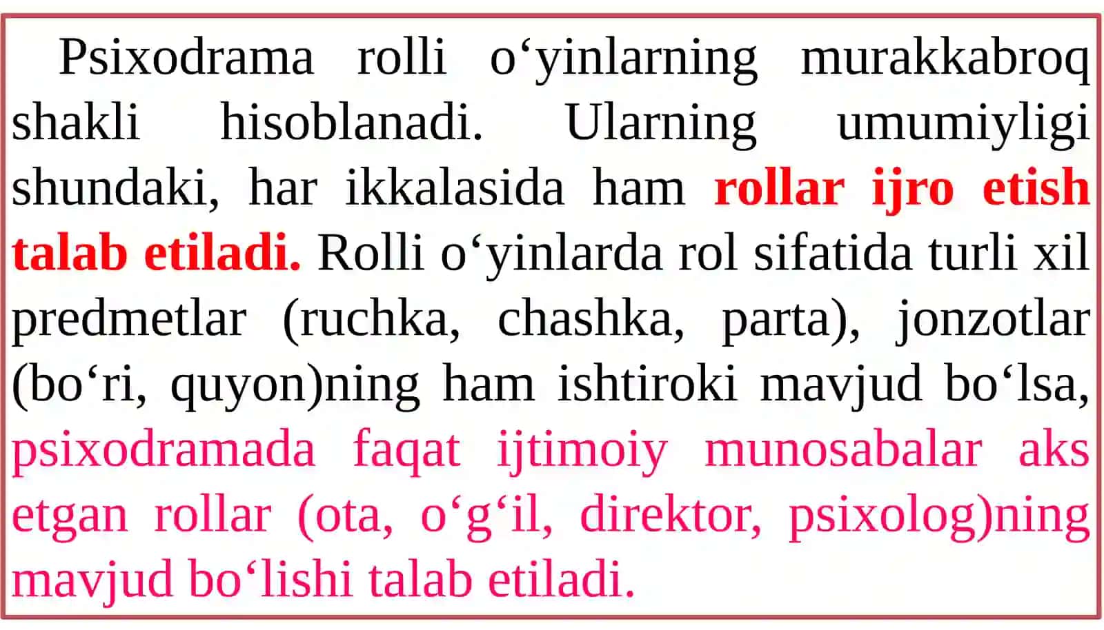 PSIXODRAMA GURUHIY FAOLIYATNING TURLI KO'RINISHI SIFATIDA 3