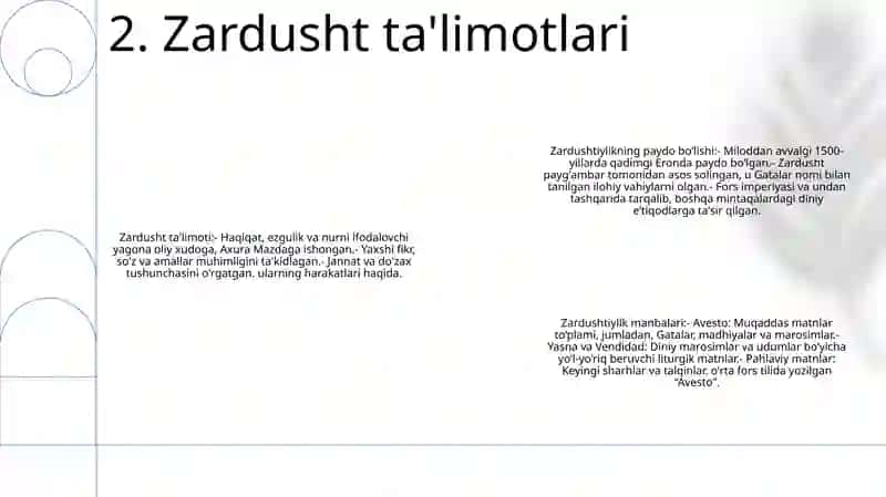 Zardushtiylik Dinining Vujudga Kelishi, TaʼLimoti Va Manbalari 3