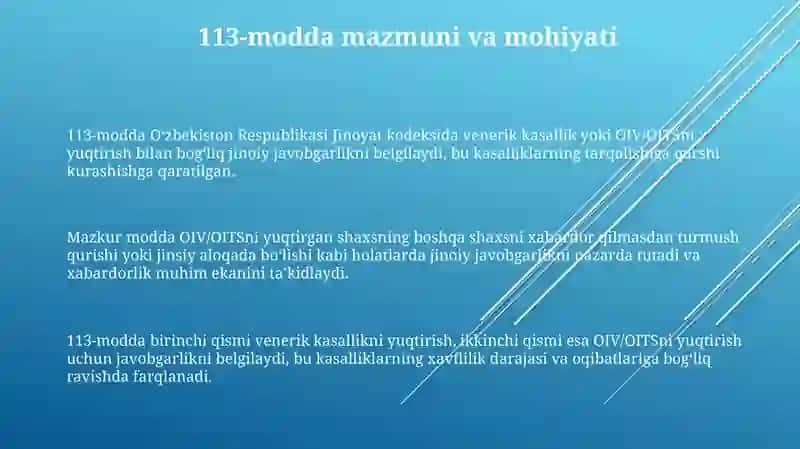 Jinoyatkodeksi113-modda 3