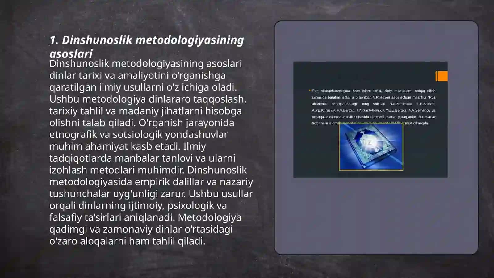 Dinshunoslik metodologiyasi va dinlarning tasnifi 3