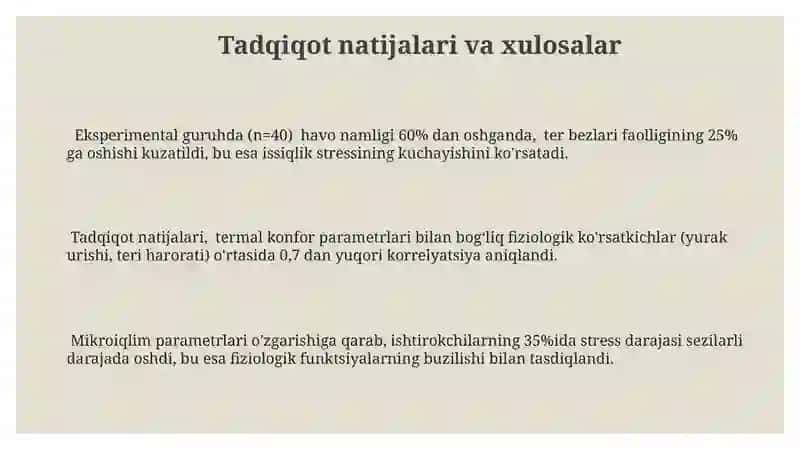 Mikroiqlim parametrlarini majmuali psixofiziologik baholash 3