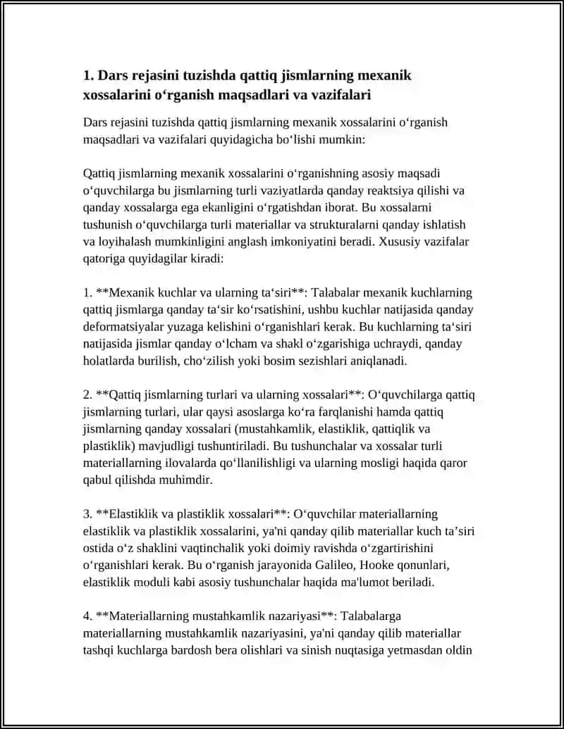 QATTIQ JISMLARNING MEXANIK XOSSALARI O‘QITISH METODIKASI 3