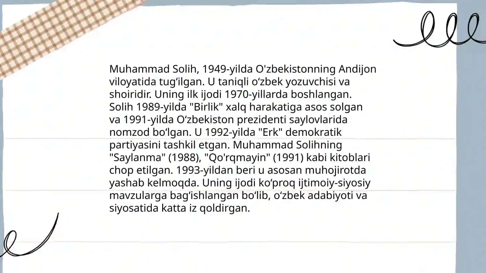 Muhammad Solih ijodi 3