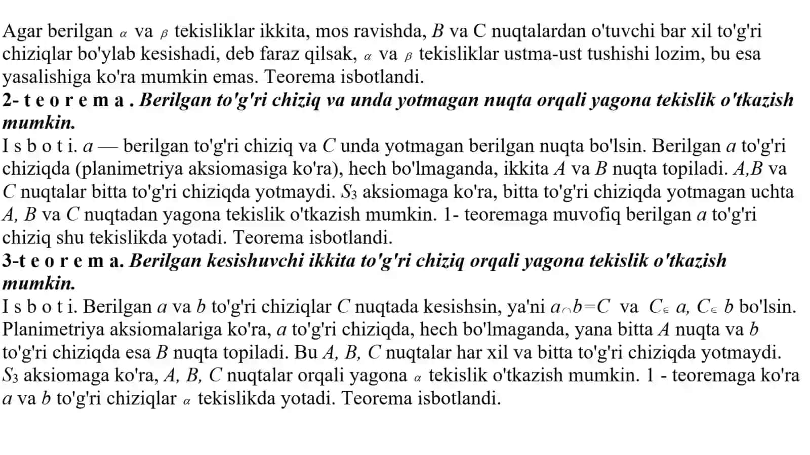 Geometriya elementlarini o'qitish 3