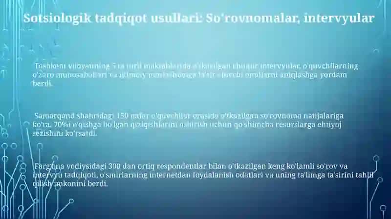 Yoshlar talim-tarbiyasi muammolarini tadqiq etishning ilmiy-pedagogik metodlari 3