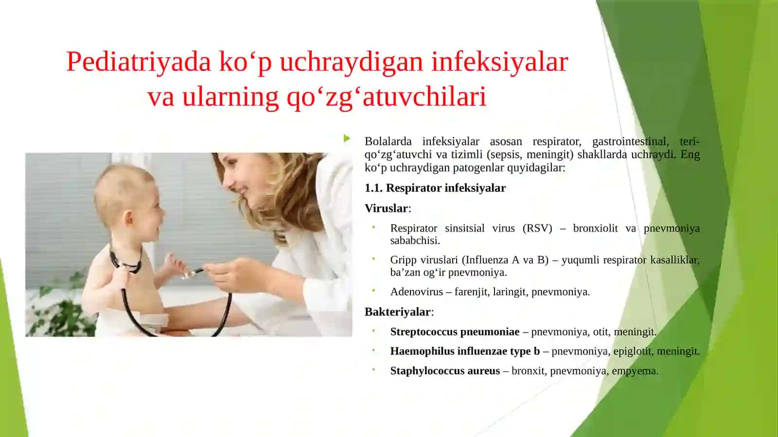 Pediatriya amaliyotida ko'p uchraydigan infeksiyalar qo'zg'atuvchilari patogenez, laboratoriya tashhisi. 3