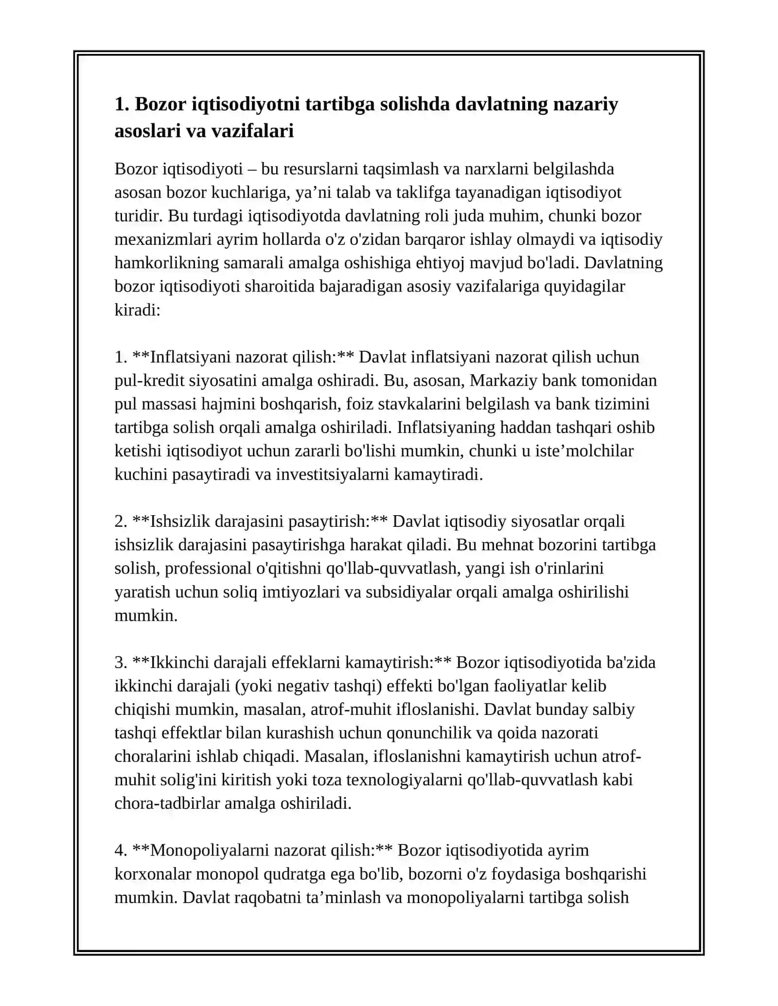 BOZOR IQTISODIYOTINI TARTIBGA SOLISHDA DAVLATNING ROLI 3