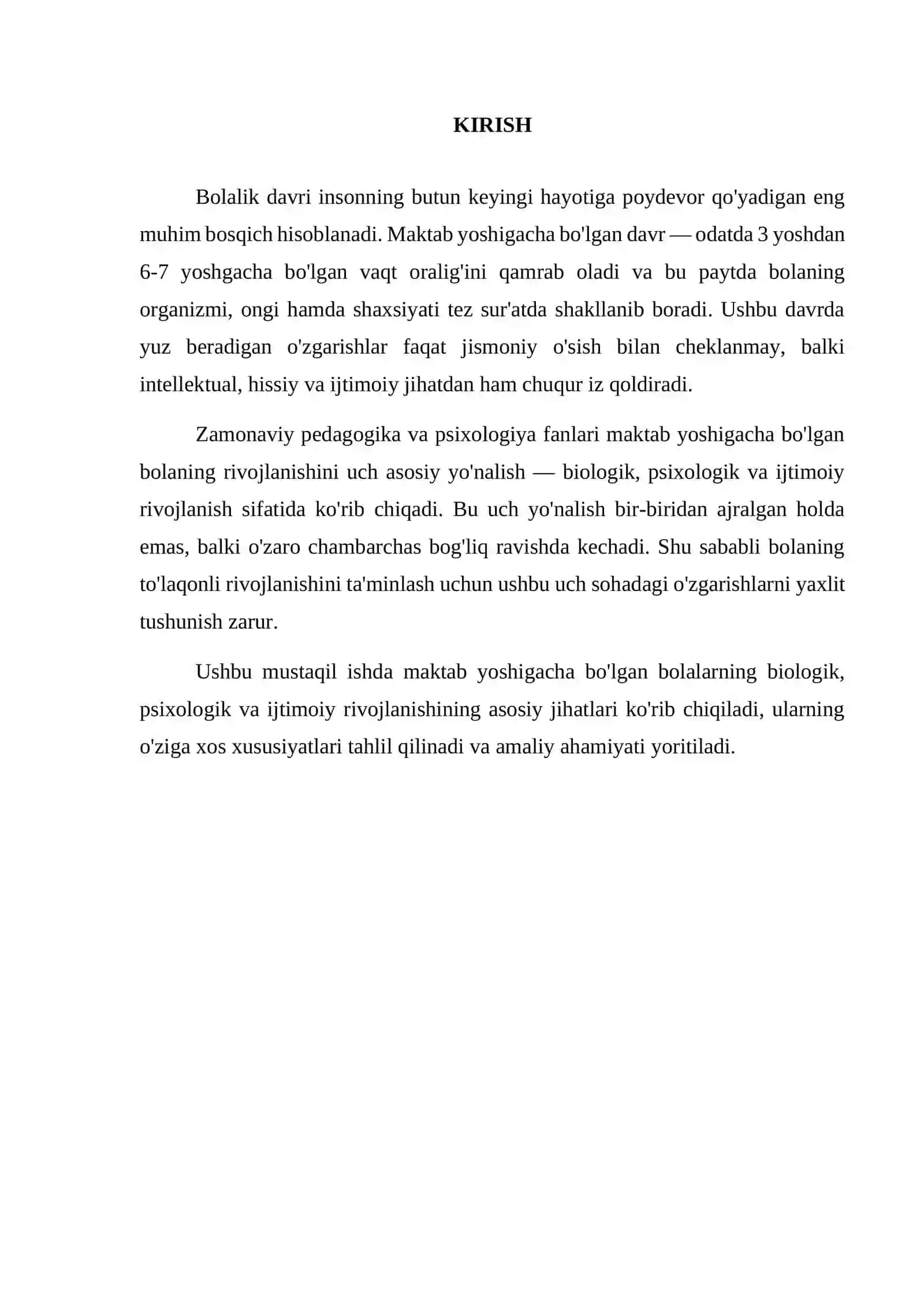 Maktab yoshigacha bo'lgan bolalarning biologik, psixologik va ijtimoiy rivojlanishi 3