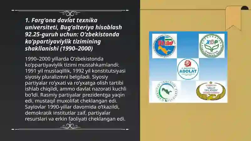 Ko’ppartiyaviylik tizimi va siyosiy partiyalar tarixi 3