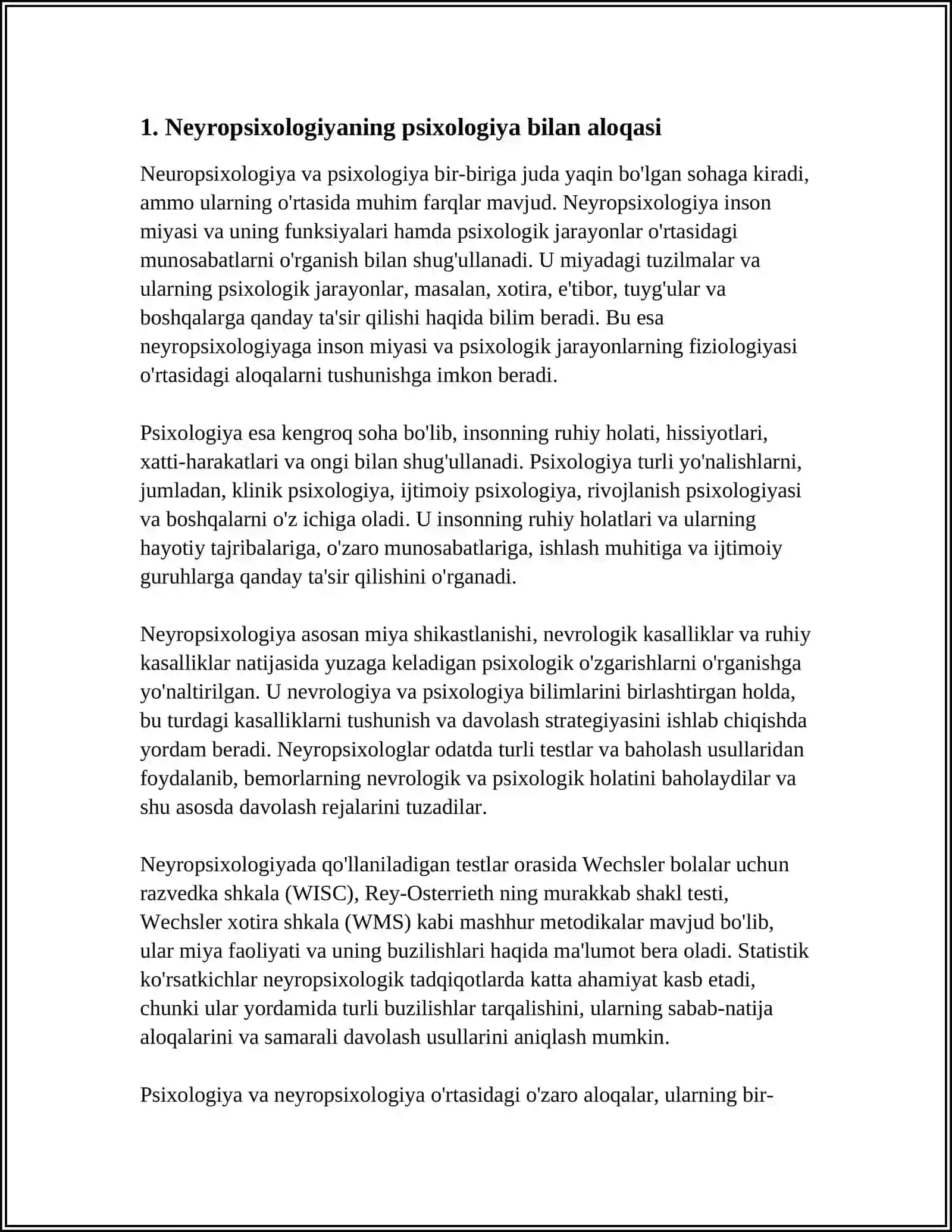 NEYROPSIHALOGIYADA BOSHQА FANLAR BILAN ALOQASI 3