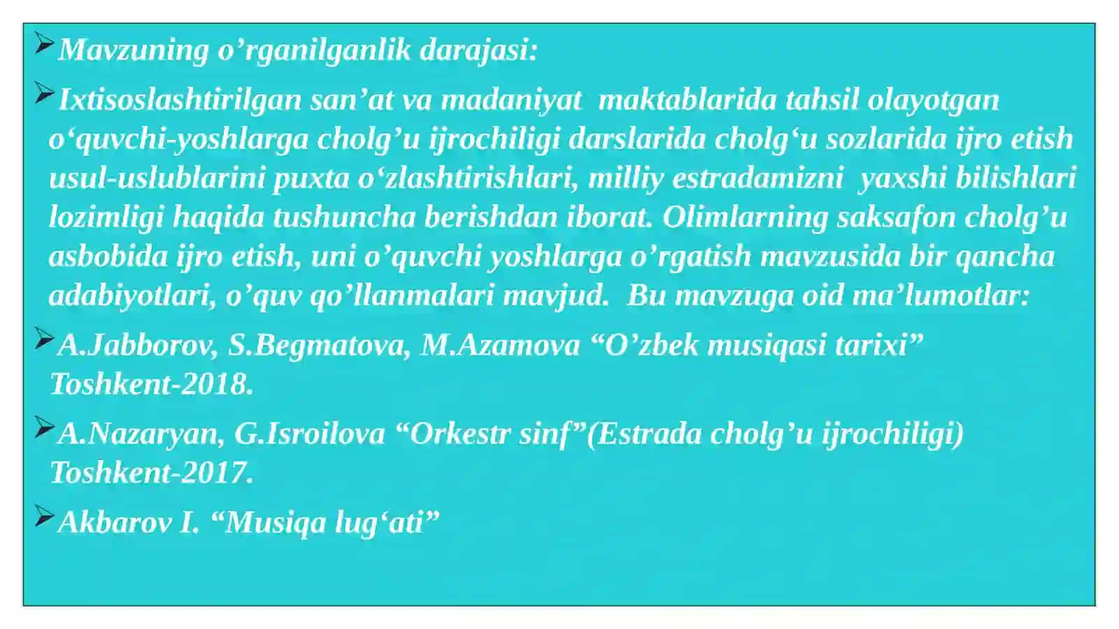Nadim Norxo’jayevning “Shabada” asarini 10-sinf o’quvchilariga o’rgatish metodikasi 3