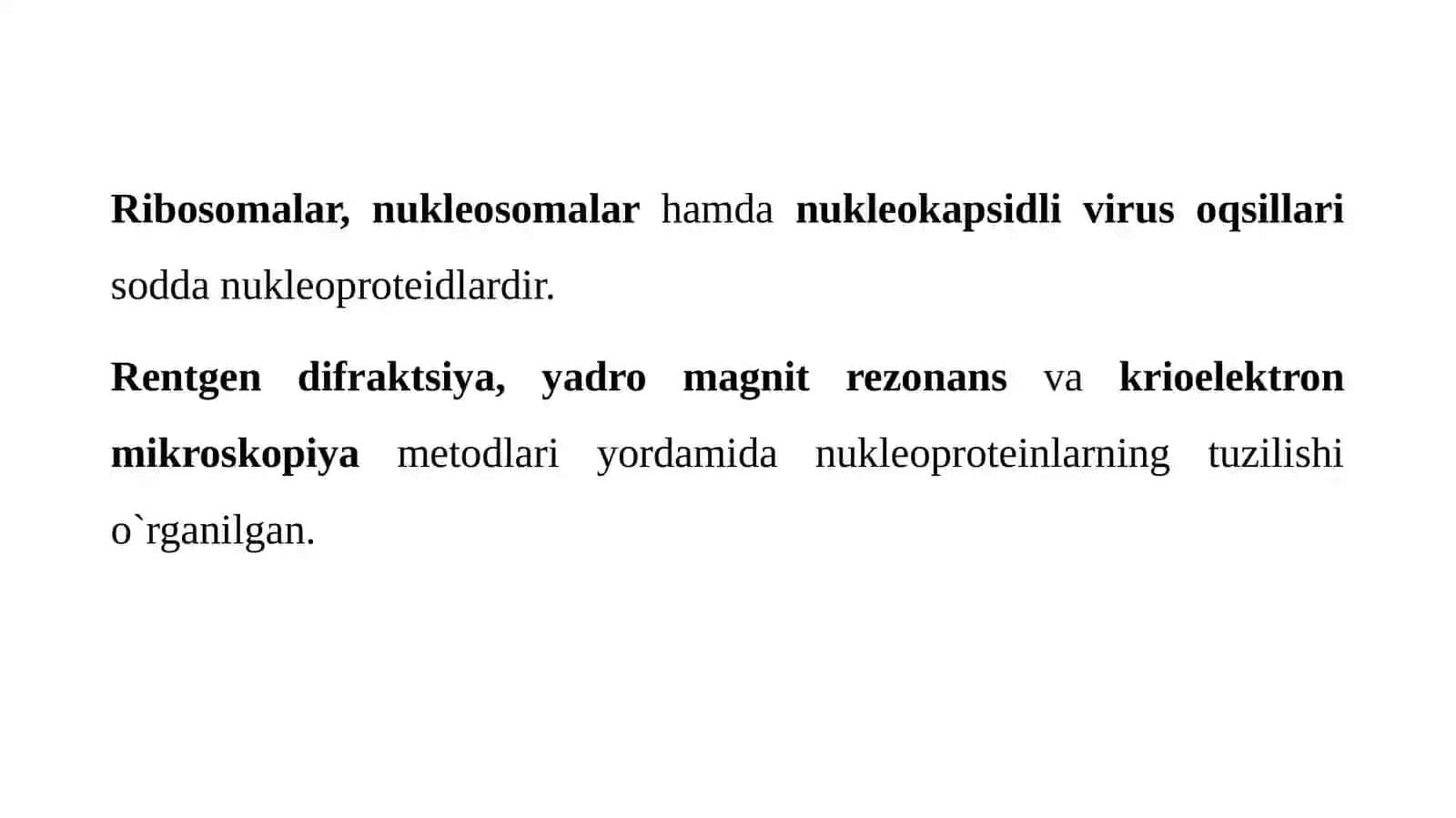Nukleoproteinlar almashinuvi 3