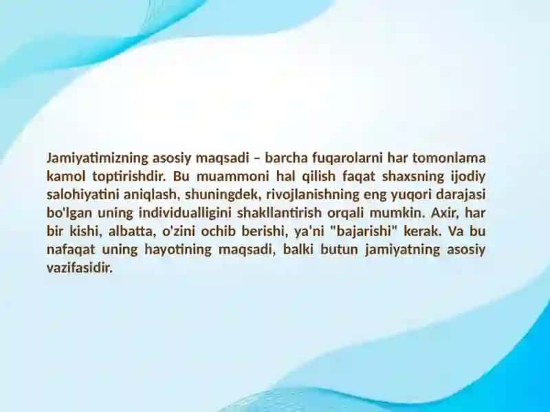 Ta’lim Rivojlandirish Jarayonida Bolalarga Individual Yondashishi Texnologiyasini Amalga Oshirish Uchun Psixologik – Pedagogik Sharoitlar 3