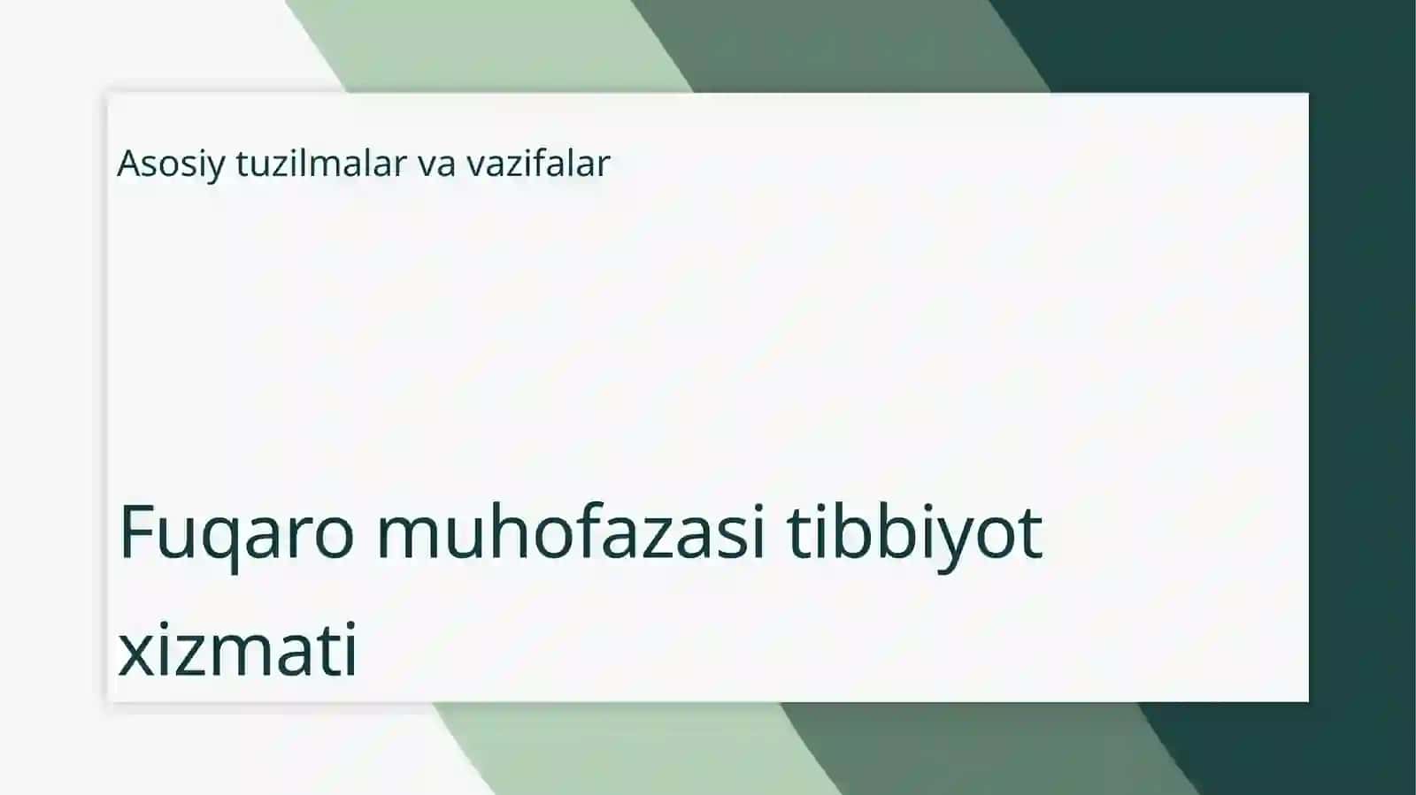 Fuqaro muhofazasi tibbiyot xizmati tuzulmalari, vazifasi, tashkiliy tamoyillar 3