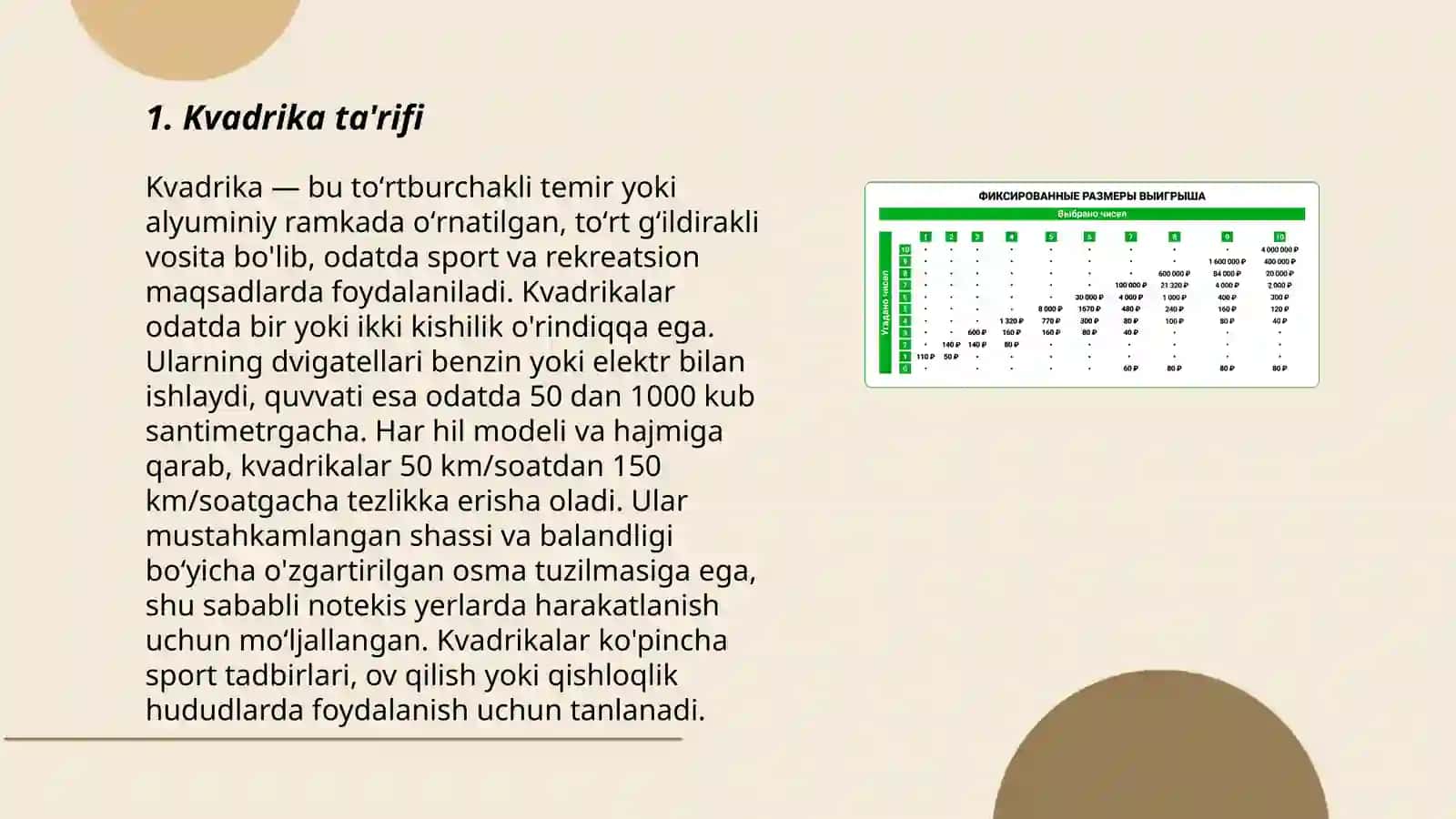 Kvadrika ta'rifi 3