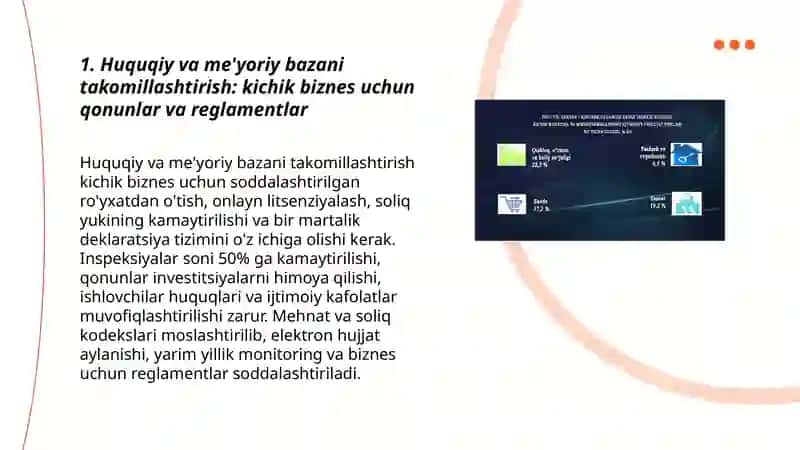 Oʻzbekistonda kichik biznes va xususiy tadbirkorlikni rivojlantirish istiqbollari 3