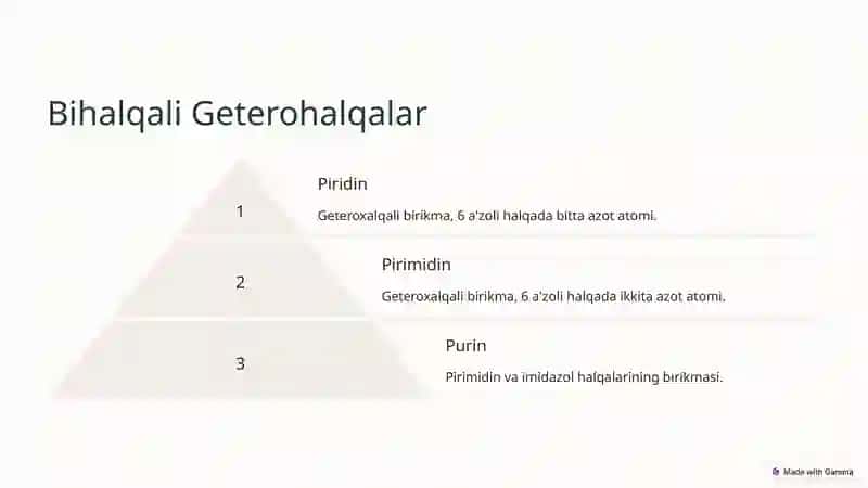 Geteroxalqali Birikmalar: Tuzilishi, Xususiyatlari va Qo'llanilishi 3