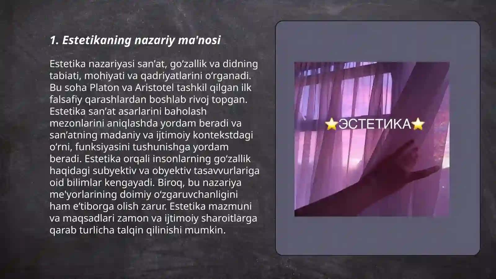 Estetika 3