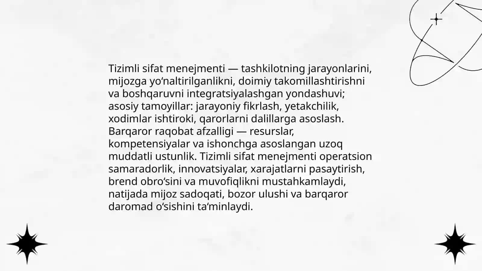 Barqaror raqobat afzalligini ta'minlashda tizimli sifat menejmentining roli 3