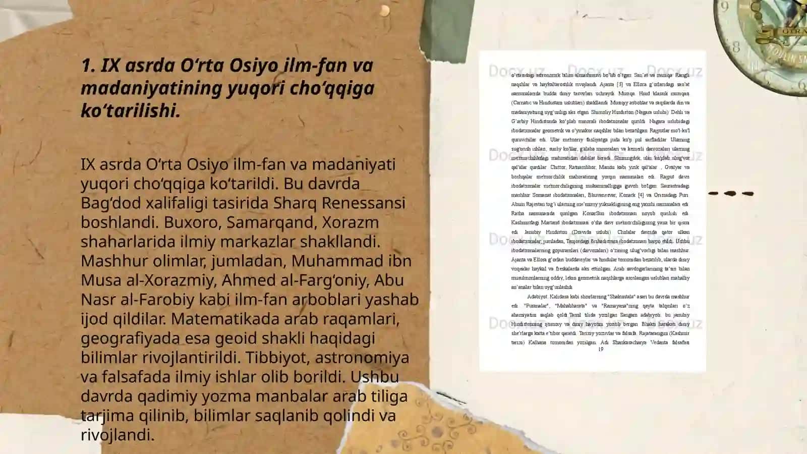 IX-XII asrlarda O'zbekiston hududida roʻy bergan madaniy uygʻonish (Rennesans) 3