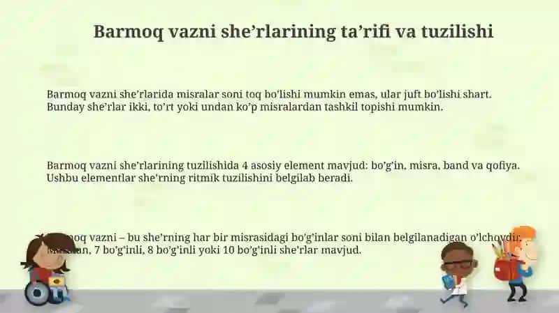 Barmoq vaznidagi sheʼrlarni ifodali oʻqish 3