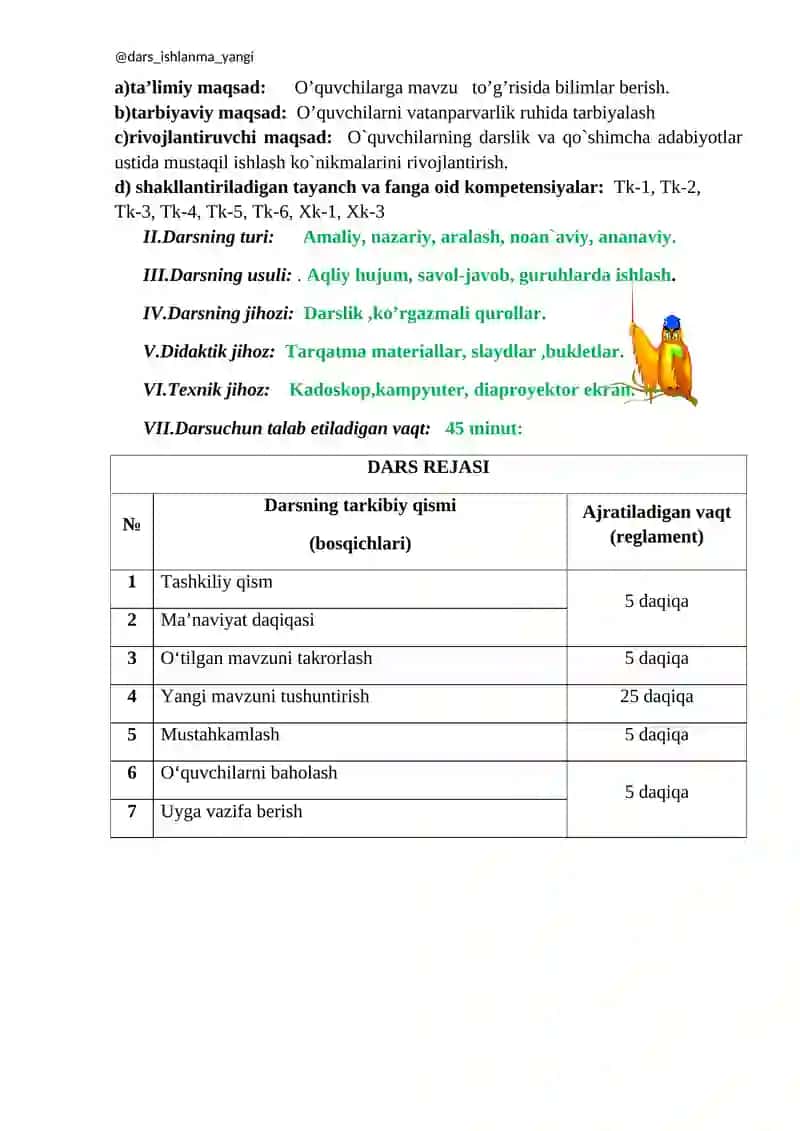 Ona tili o‘qitish metodikasi 3