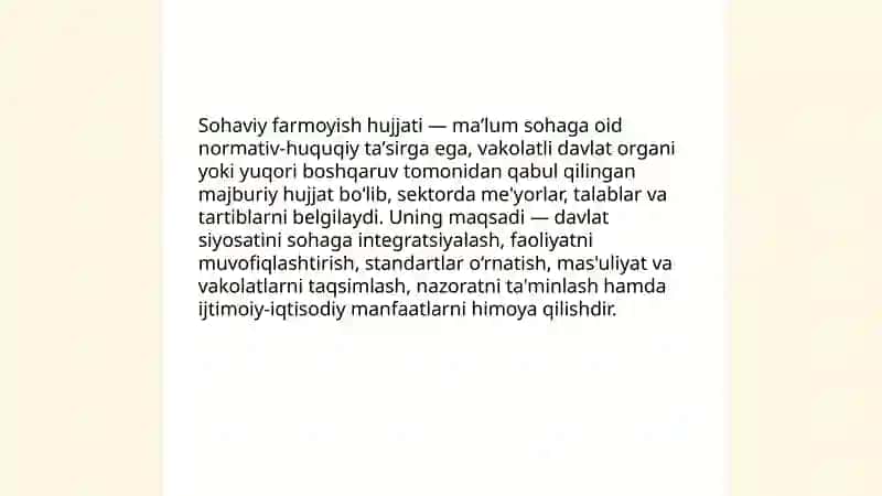 Sohaviy farmoyish hujjatlari 3
