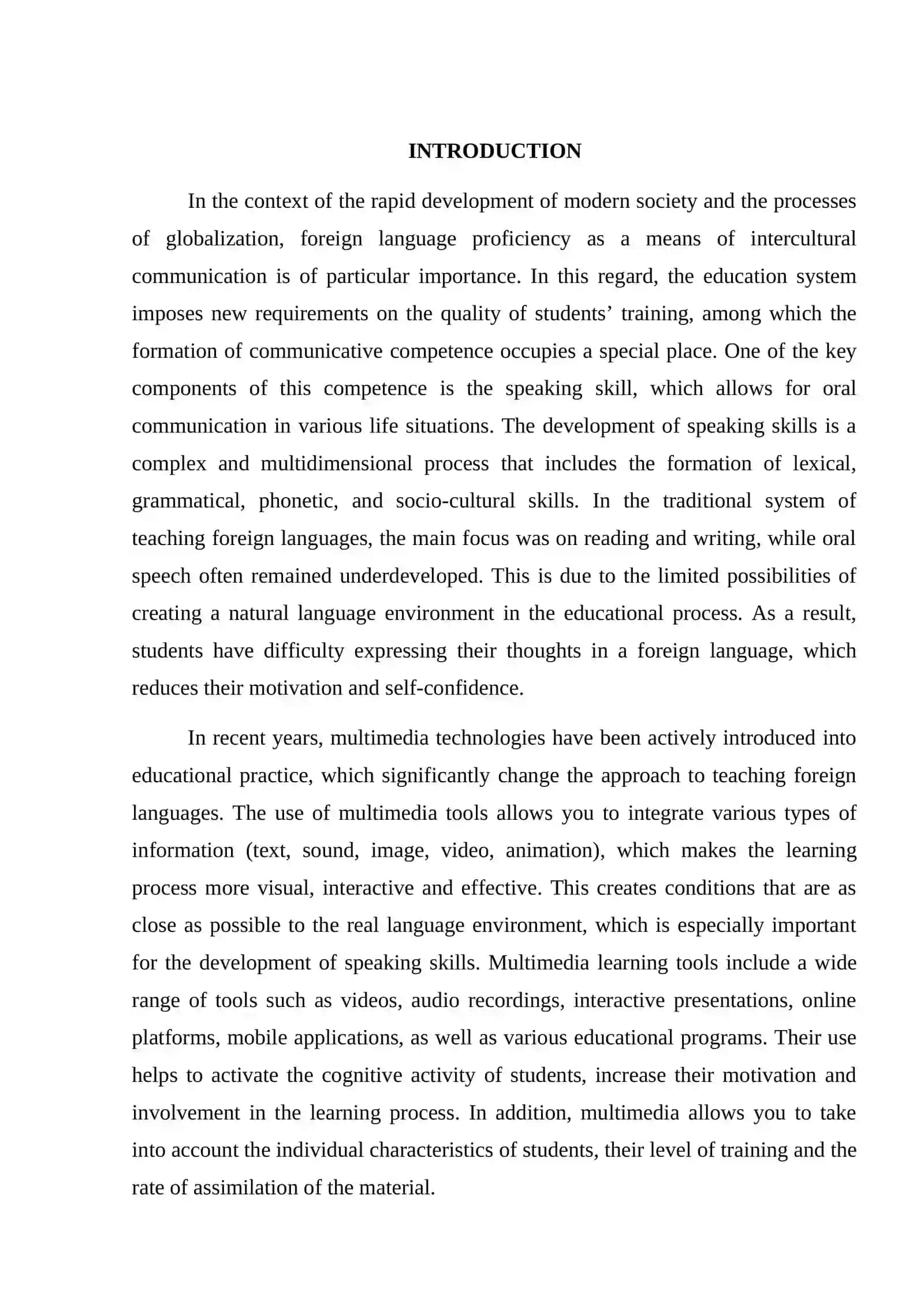 THE EFFECT OF MULTIMEDIA TOOLS ON THE INTEGRATION OF SPEAKING SKILLS 3
