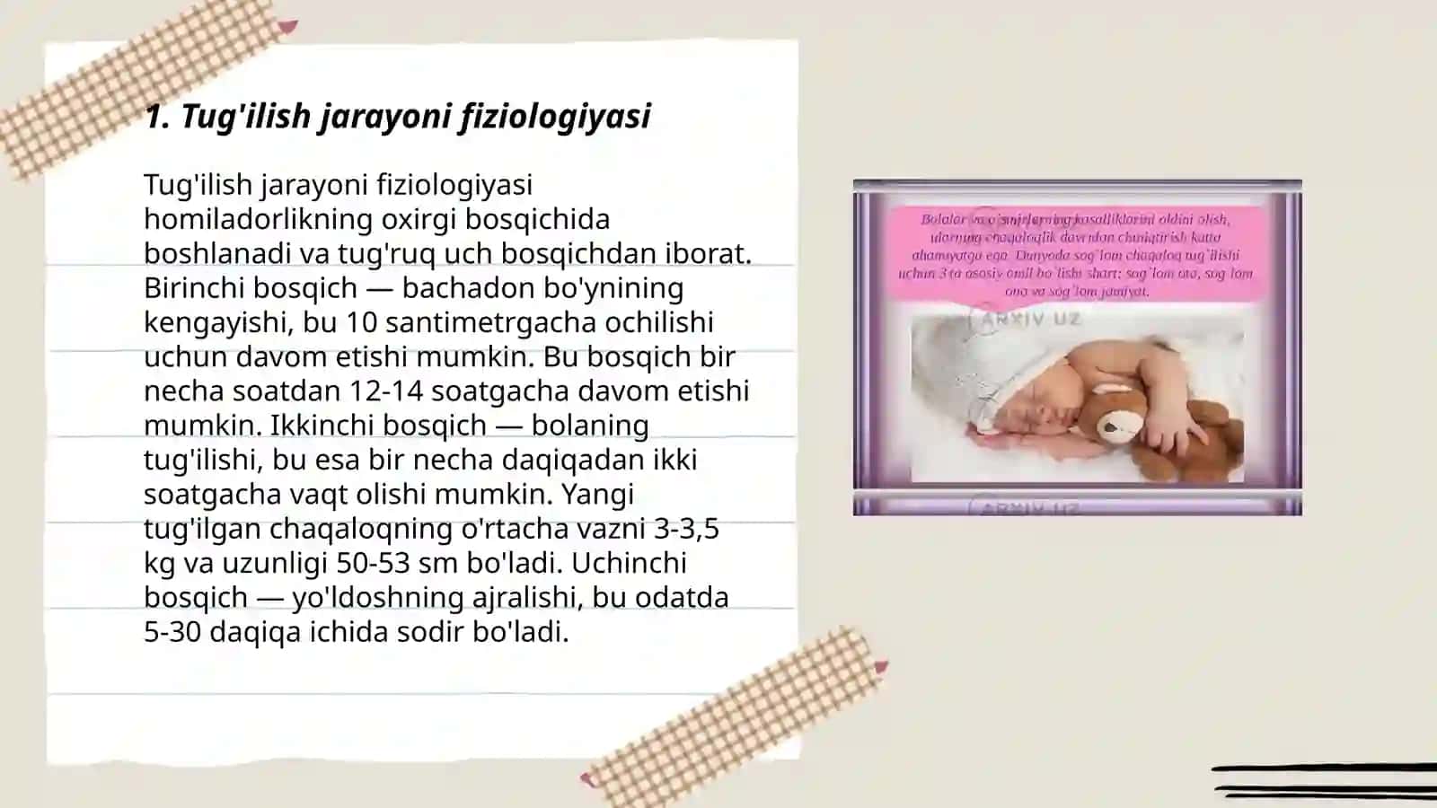 Chaqaloqlik davri fiziologiyasi 3
