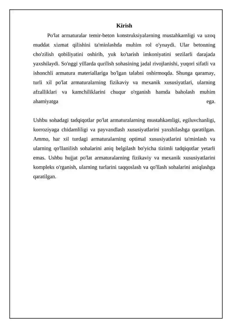 Po'lat armaturalarning asosiy xossalari va klassifikatsiyasi 3