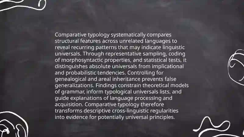The role of comperative typology 3