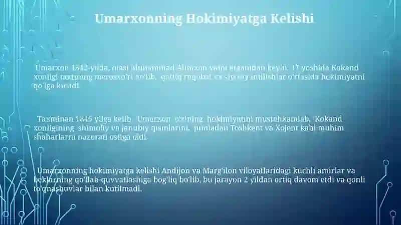 Umarxon hukmronligi davrida Qo'qon xonligi 3