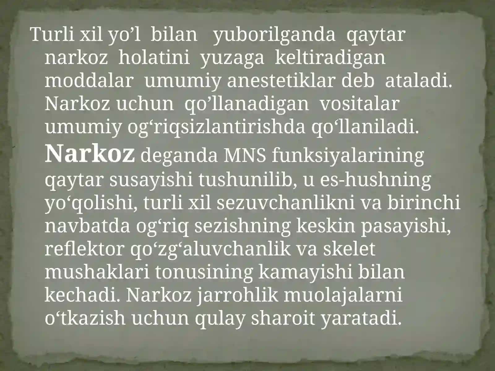 Narkoz vositalari 3