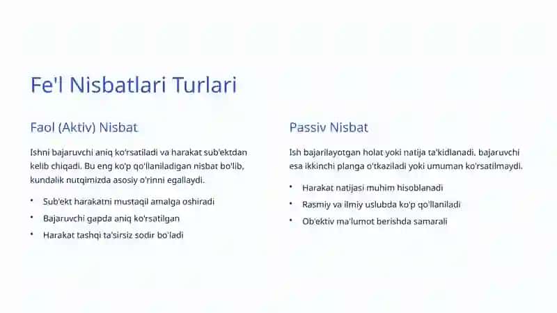 Fe'l Nisbatlari 3