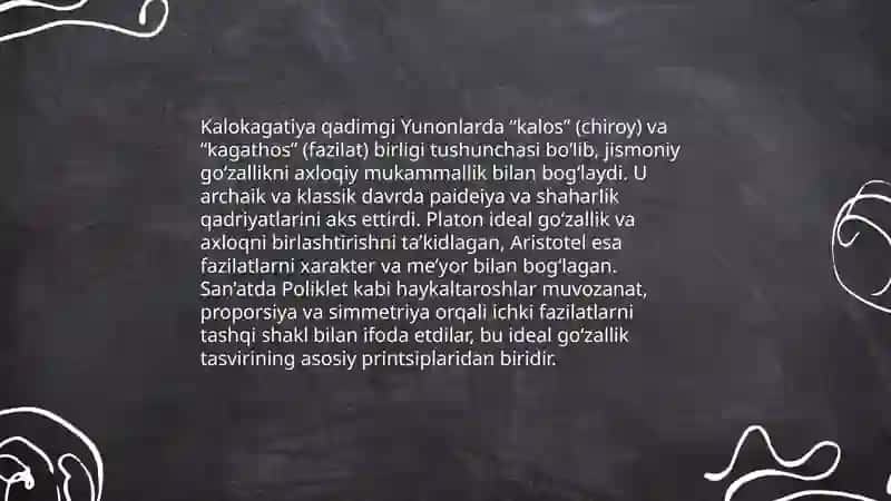 Qadimgi Yunon san'atida ideal go'zallik tasviri 3