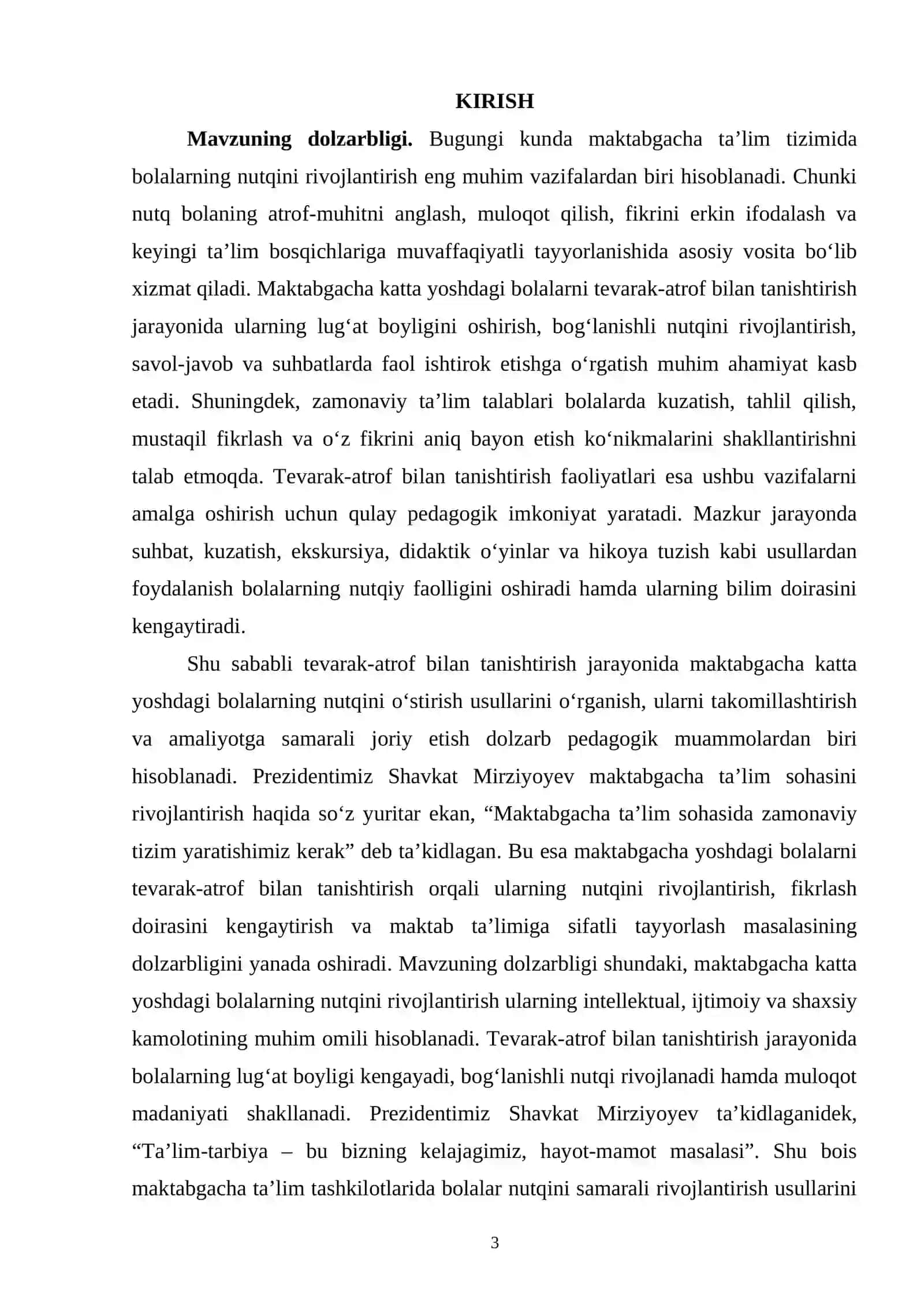 Tevarak-atrof bilan tanishtirish jarayonida maktabgacha katta yoshdagi bolalarning nutqini o’stirish usullari 3