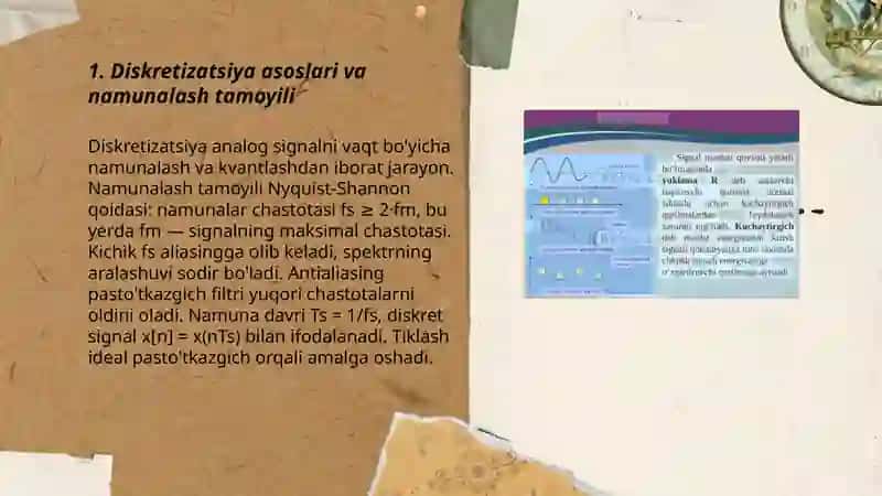 Diskretizatsiya signallarini shakllantirish 3