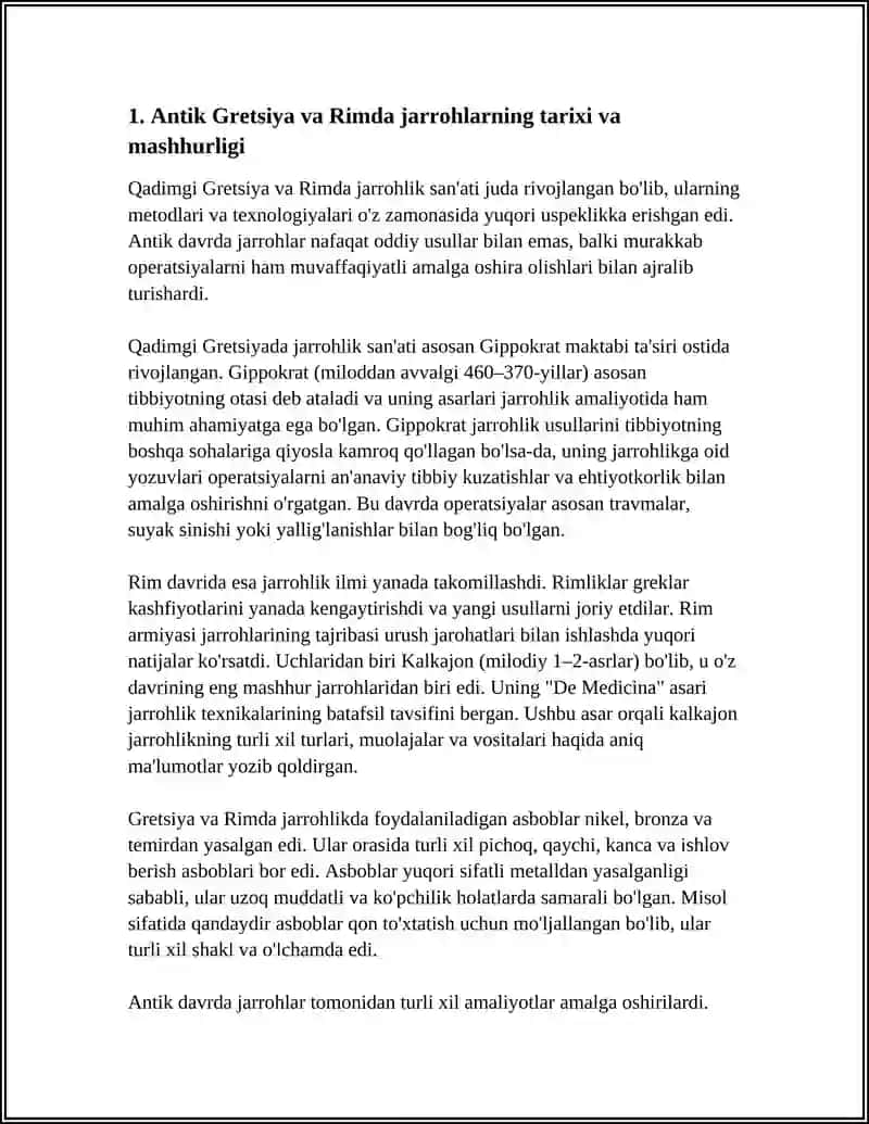 Antik Gretsiya va Rimda Jarrohlik Usullari 3