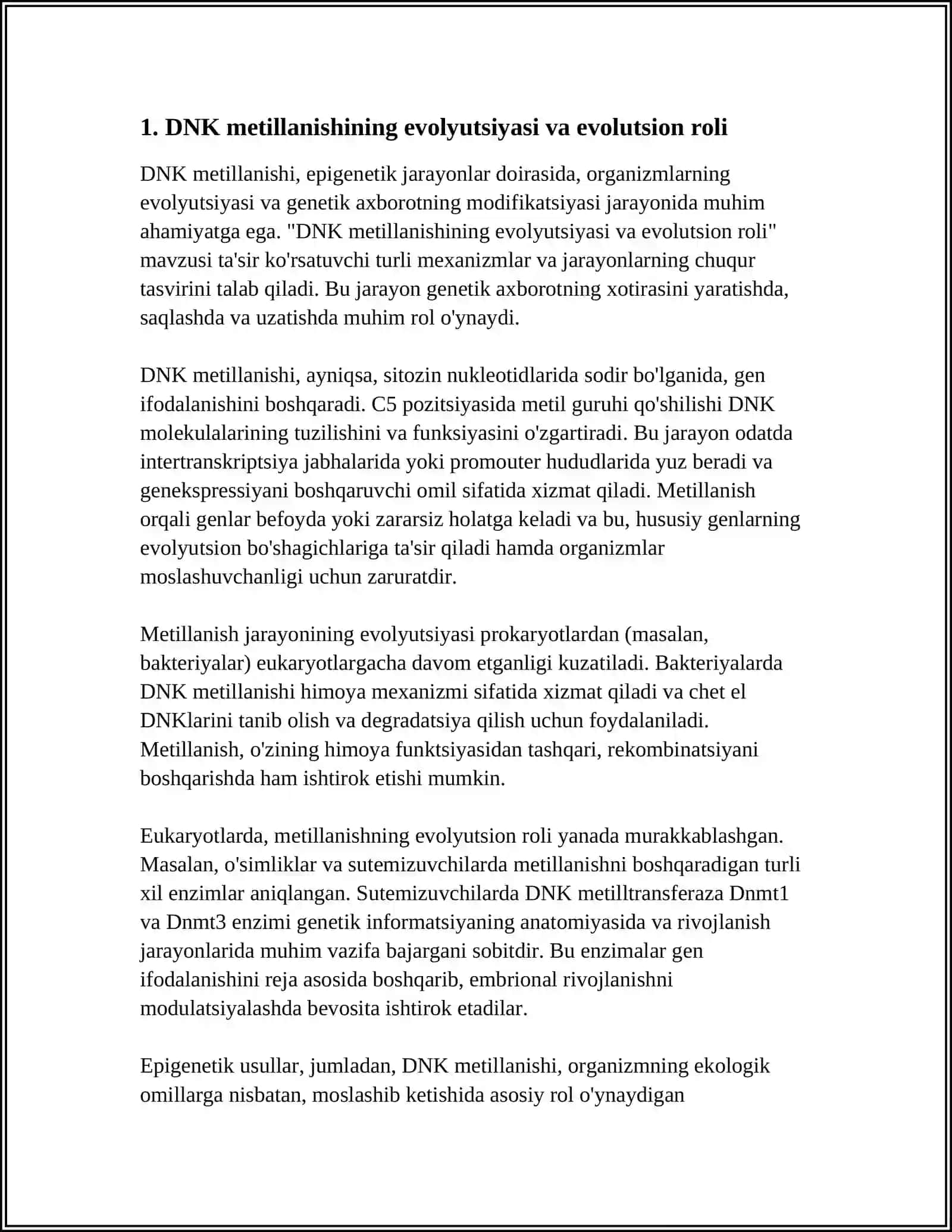 EPIGENITIK JARAYONLAR EVOLUTSIYASI 3