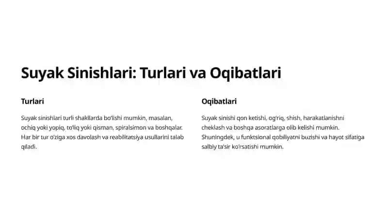 Suyak Sinishlari: Zamonaviy Davolash Usullari 3